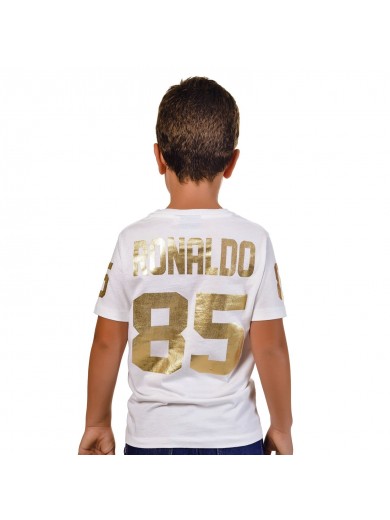 T-Shirt Ronaldo 85 Ouro Kid